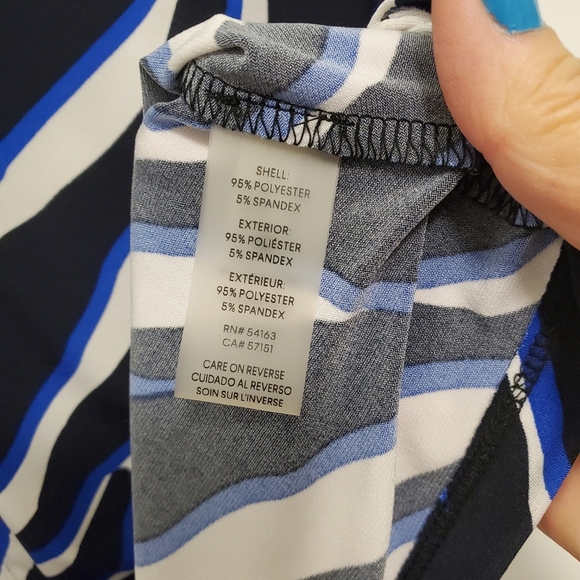 Calvin Klein Animal Print Gathered Neck Sleeveless Knit Top Size XLarge Stretch - Picture 8 of 9